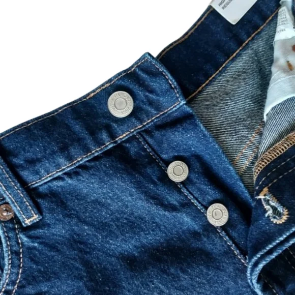 Zara High Rise Straight Ankle Denim Jean Size 8 NEW NWT All Cotton - Picture 3 of 10